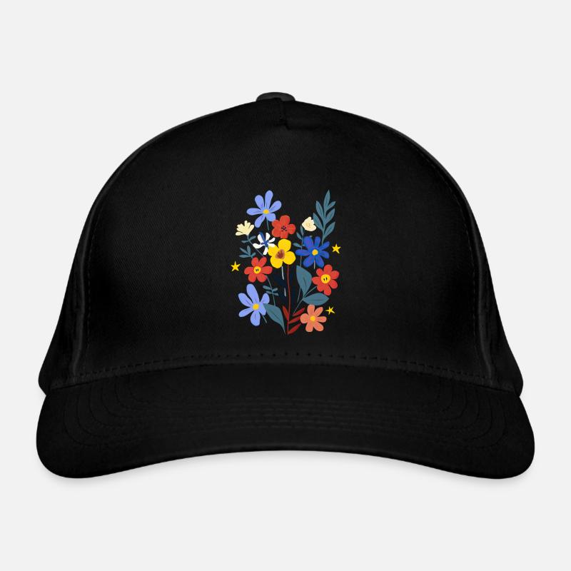 Flower Power Bio-Baseballkappe