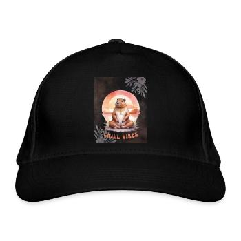 Chill Relax Capybara – Design d’animaux mignons et calmes - Casquette classique bio - noir - Devant