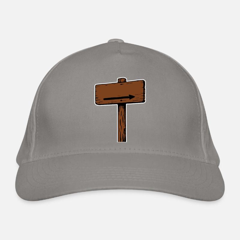 Panneau en bois Panneau indicateur flèche directionnelle Casquette classique bio