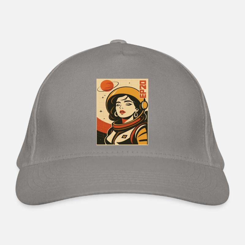 Astronaut Retro Space Comic Organic Baseball Cap