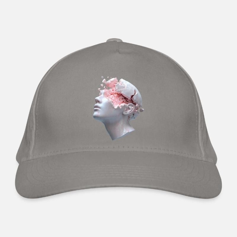 Decaying head, inner thoughts as debris Organic Baseball Cap