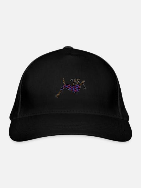 Bagpipes - Organic Baseball Cap - black - Front