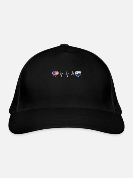 Uruguay - Bio-Baseballkappe - Schwarz