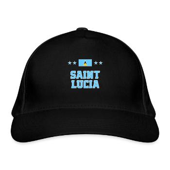 Saint Lucia - Organic Baseball Cap - black - Front