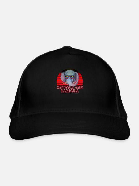 Antigua and Barbuda - Organic Baseball Cap - black - Front