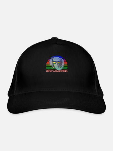 Neukaledonien - Bio-Baseballkappe - Schwarz - Vorne
