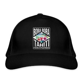 Bora Bora Tahiti French Polynesia 1 - Casquette classique bio - noir - Devant