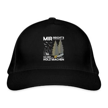 Holz Machen - Bio-Baseballkappe - Schwarz - Vorne