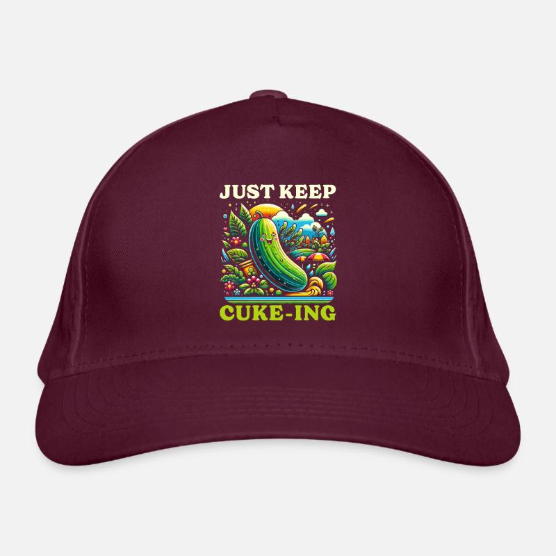 Funny cucumber-vegan-vegetable-lover vegetarian Organic Baseball Cap