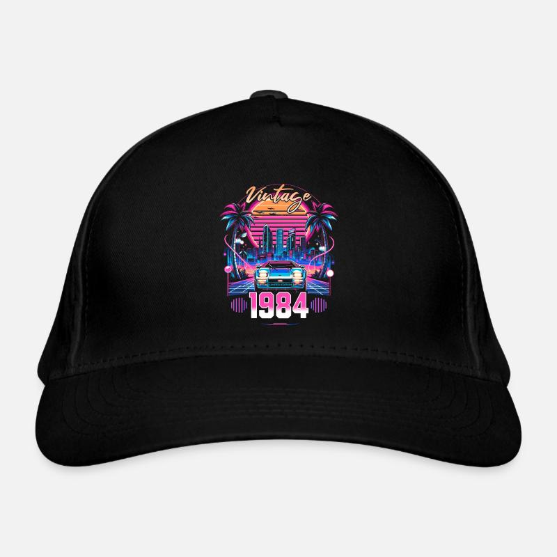 Synthwave Retro 40eme Anniversaire 1984 Casquette classique bio