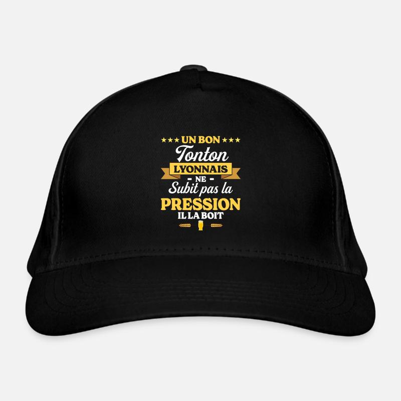 Tonton Lyonnais Oncle Humour Tonton - Casquette classique bio - noir