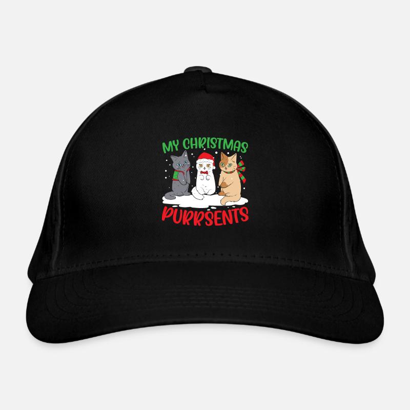 Katzen-weihnachtsferienzeit Bio-Baseballkappe