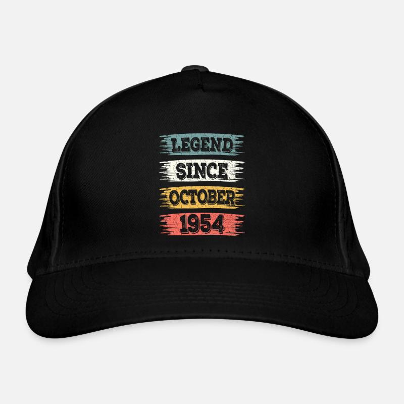 Legend 1954 October 70 Years Anniversary - Organic Baseball Cap - black