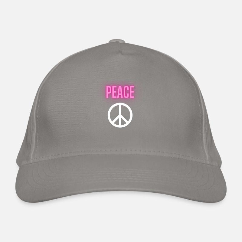 Peace - Neon - Front only Organic Baseball Cap