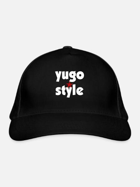 yugo style - Bio-Baseballkappe - Schwarz - Vorne