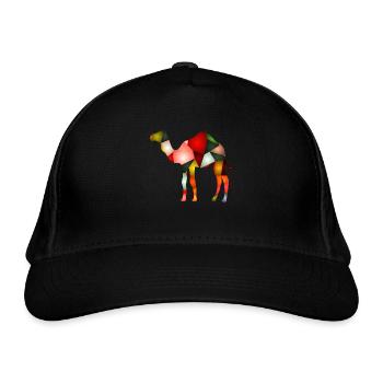 Kamel - Bio-Baseballkappe - Schwarz - Vorne