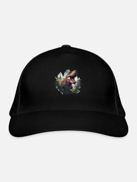 T-Rex - Bio-Baseballkappe - Schwarz