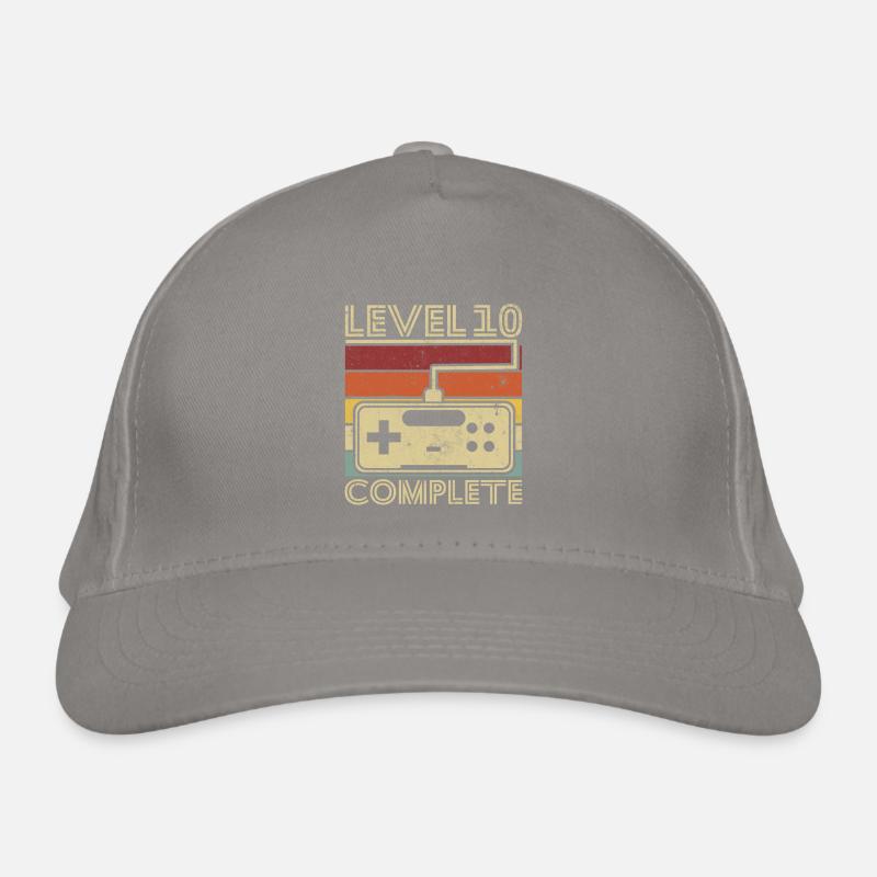 Level 10 Complete Gift 10 Years Birthday Organic Baseball Cap