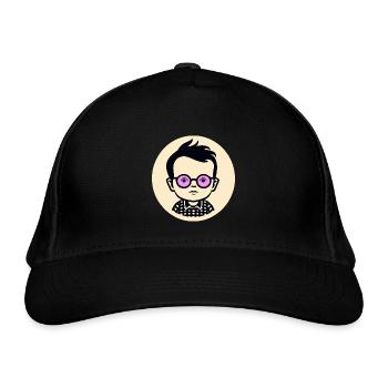 The Clever Nerd Boy - Organic Baseball Cap - black - Front