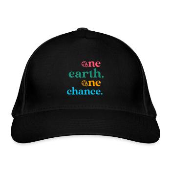 One Earth One Chance - Organic Baseball Cap - black - Front