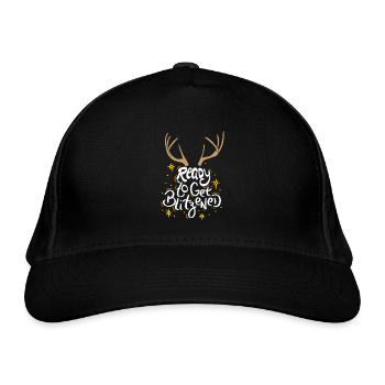 CHRISTMAS - ALCOHOL Ready to get Blitzened - Organic Baseball Cap - black - Front
