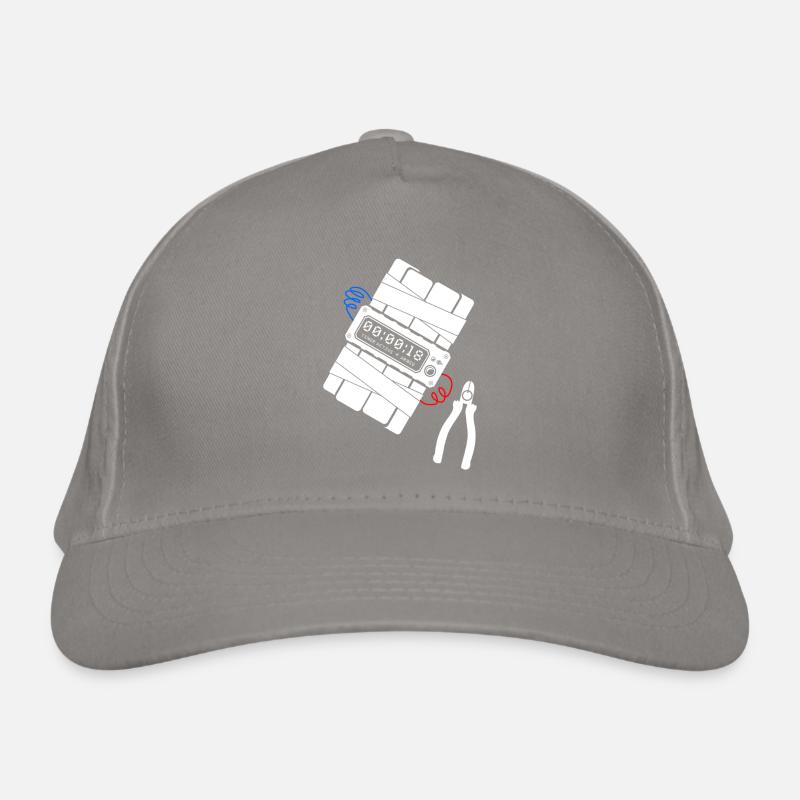 Bomb - pliers - Wire - blue & red Organic Baseball Cap
