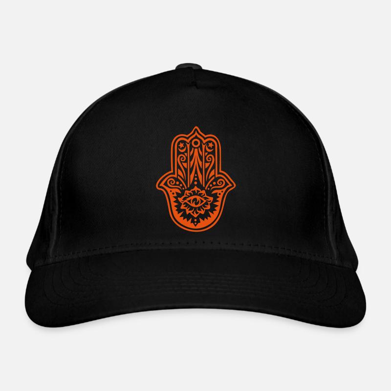 Hamsa Hand, Schutz, Glück, Symbol, Glücksbringer Bio-Baseballkappe