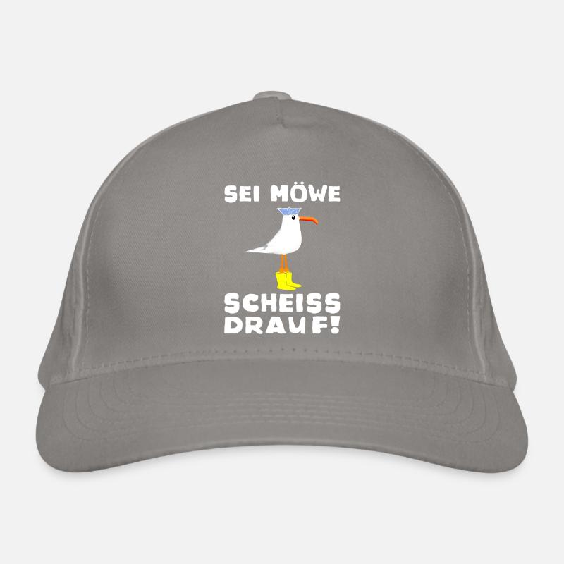 Moin Möwe Seemann Unisex Geschenkidee Bio-Baseballkappe
