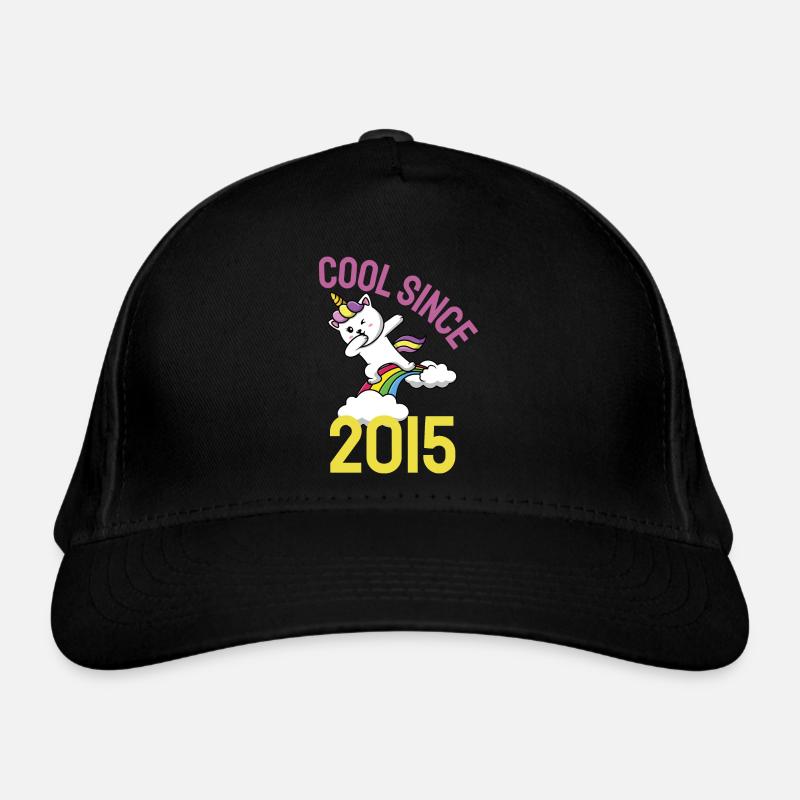 Cool depuis 2015 Dabbing chat 7ème anniversaire Casquette classique bio