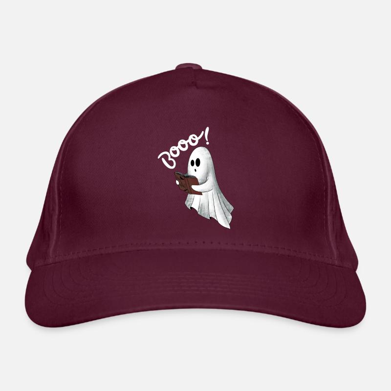 Creepy ghost white Organic Baseball Cap