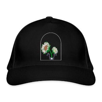 AU-DESSUS DE LA FLEUR DE FENÊTRE - Casquette classique bio - noir - Devant