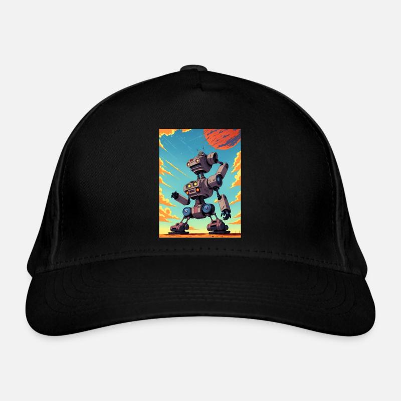 Dessin animé des années 50 - Crazy Robot - Science-Fiction Casquette classique bio