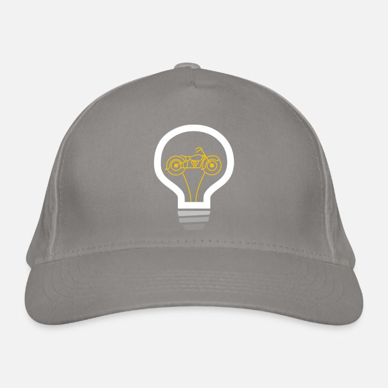 Motorcycle inside bulb Organic Baseball Cap