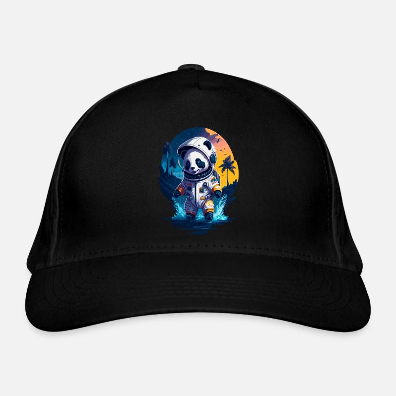 Cute Panda Astronaut Organic Baseball Cap