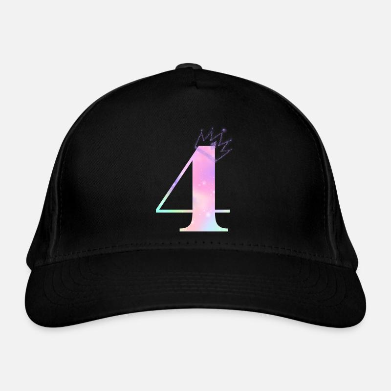 4th anniversary rainbow - Organic Baseball Cap - black