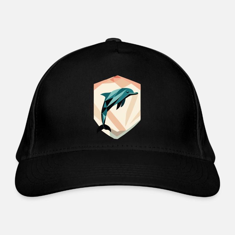 dolphin - Organic Baseball Cap - black
