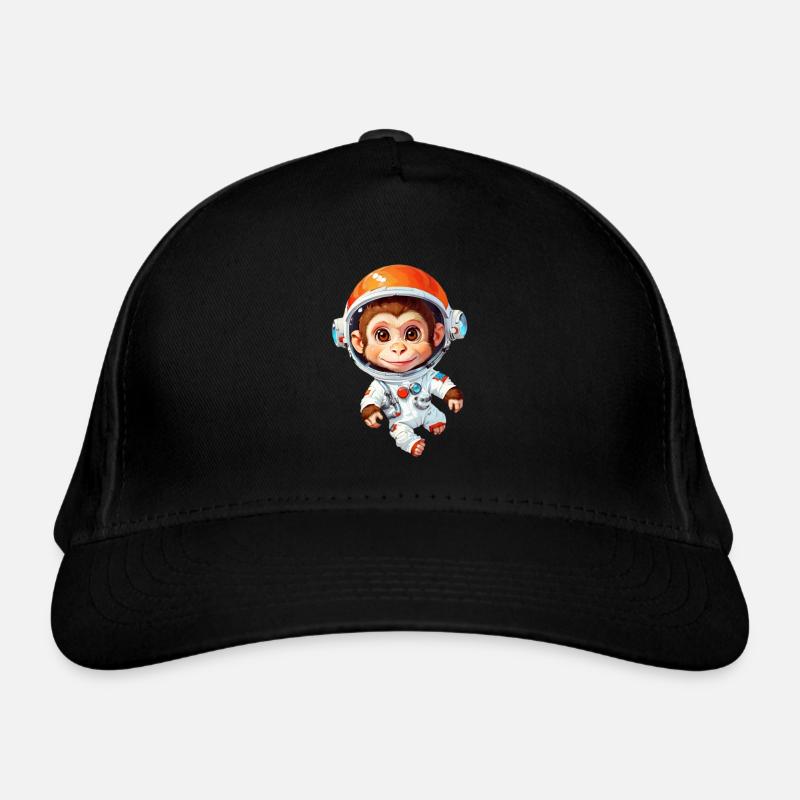 Space Monkey - Organic Baseball Cap - black