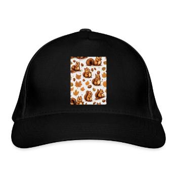 Cute Squirrels - Organic Baseball Cap - black - Front