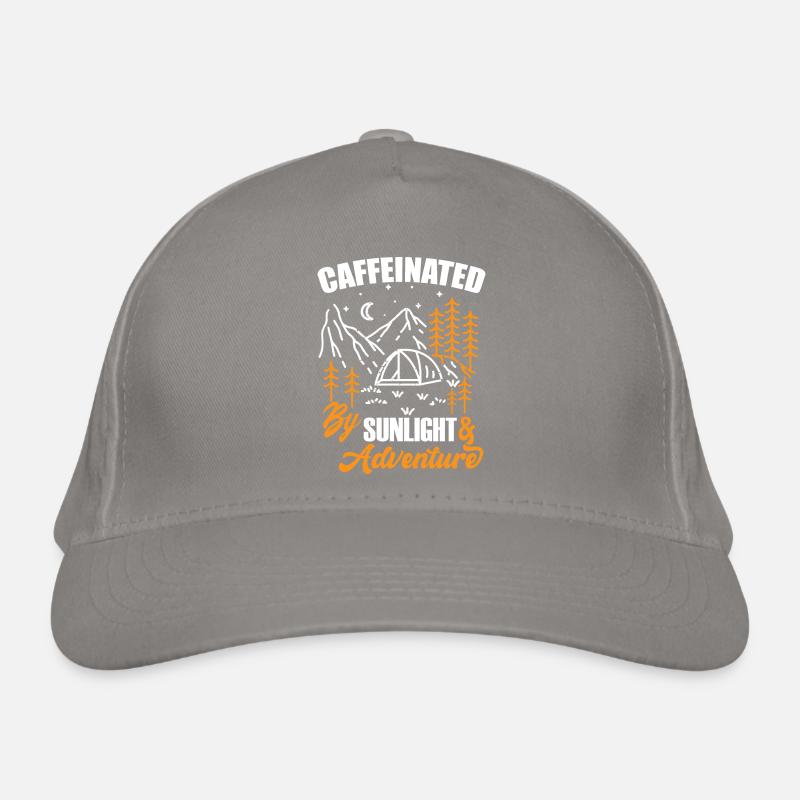 Caffeinated by Sunlight and Adventure Organic Baseball Cap