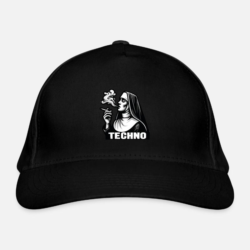 Renaissance Beats: Smoking Nun Techno Tee Organic Baseball Cap