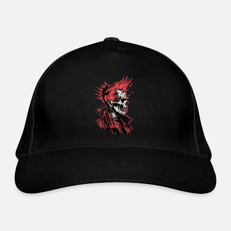 Punk Rock Skull Explosion Tee Organic Baseball Cap