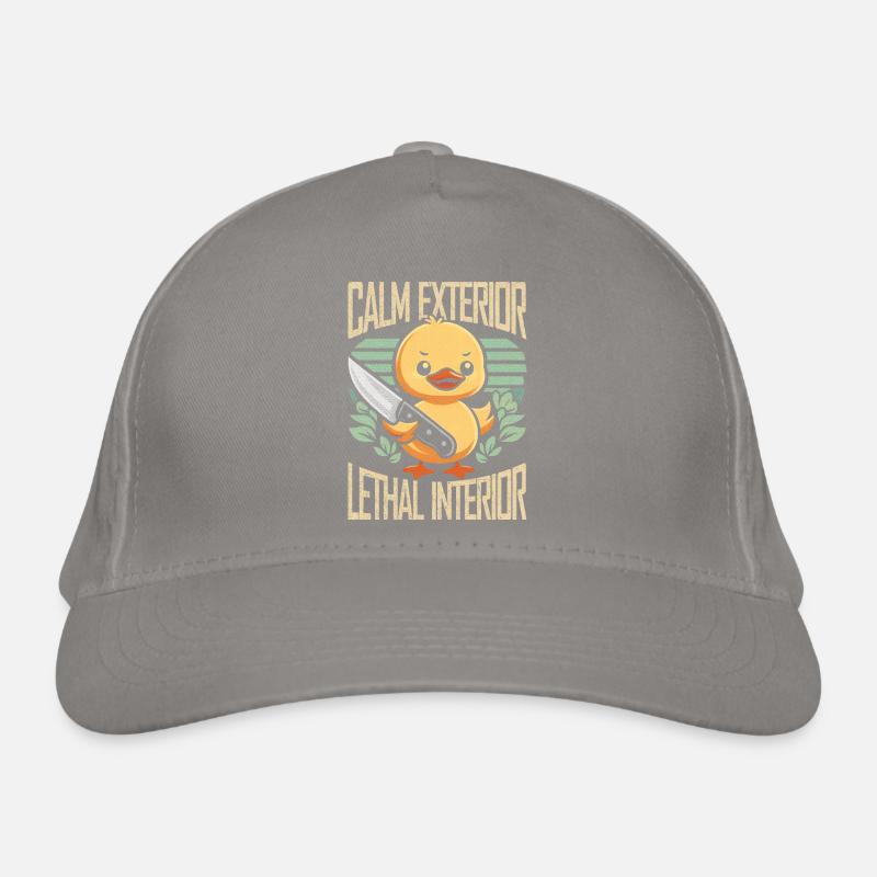 Calm Exterior Lethal interior kawaii Duck & Knife Organic Baseball Cap