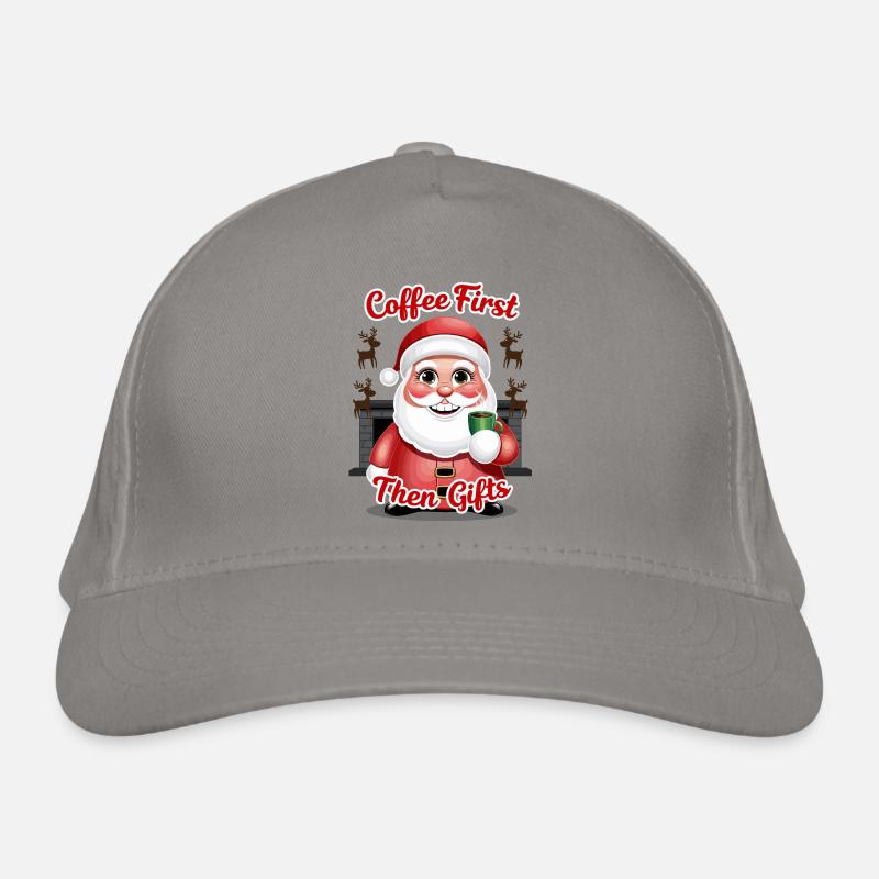 Weihnachtsmann mit Kaffee Bio-Baseballkappe
