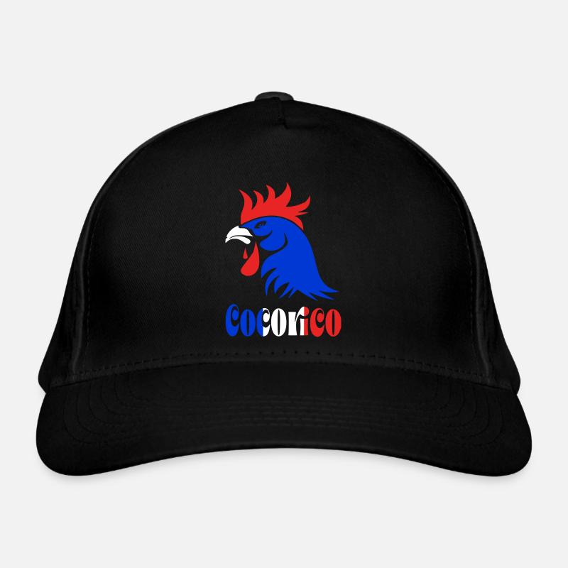 Rooster blue, white, red Organic Baseball Cap