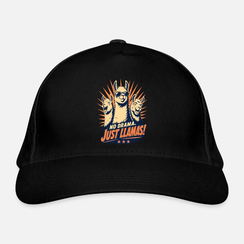 Pas de drame, juste Llama Cool Rétro Casquette classique bio