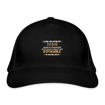 coach sportif entraineur homme super coach - Casquette classique bio - noir - Devant