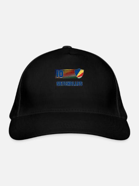 Seychellen - Bio-Baseballkappe - Schwarz
