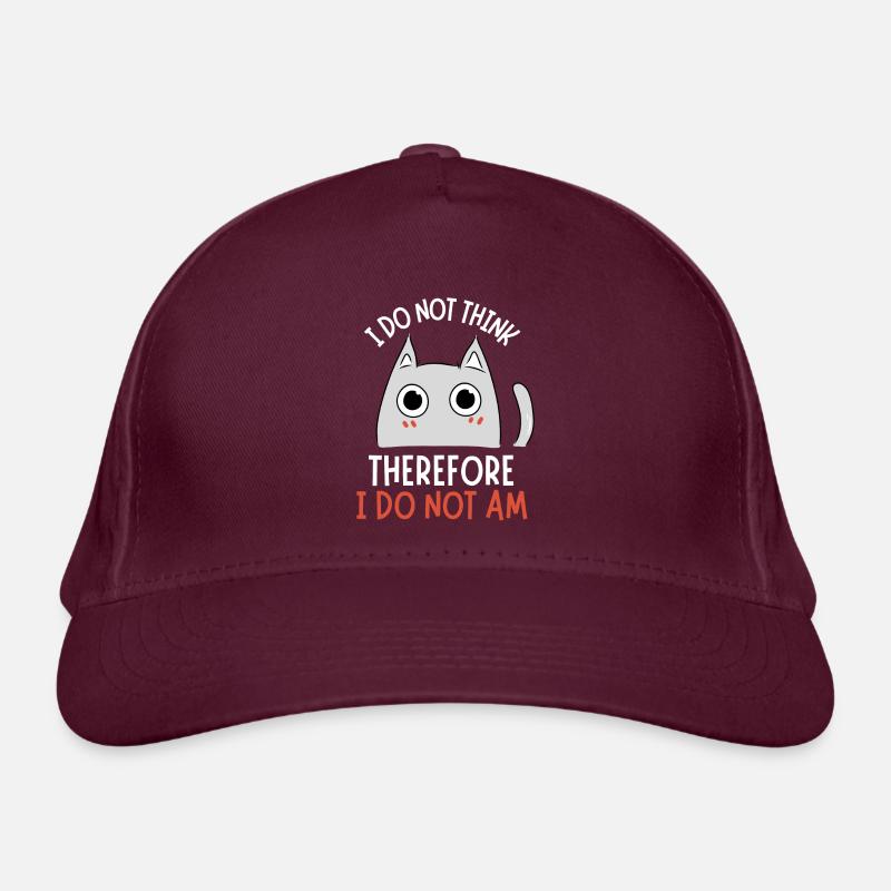 I Do Not Think I Do Not Am Cat Meme Kitten Art Organic Baseball Cap