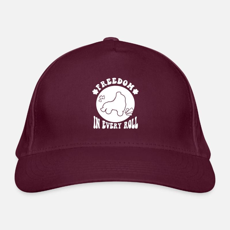 Roller Skating Skate Freedom In Every Roll Gifts Organic Baseball Cap