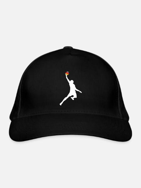 Basketball Sieg Deutschland - Bio-Baseballkappe - Schwarz
